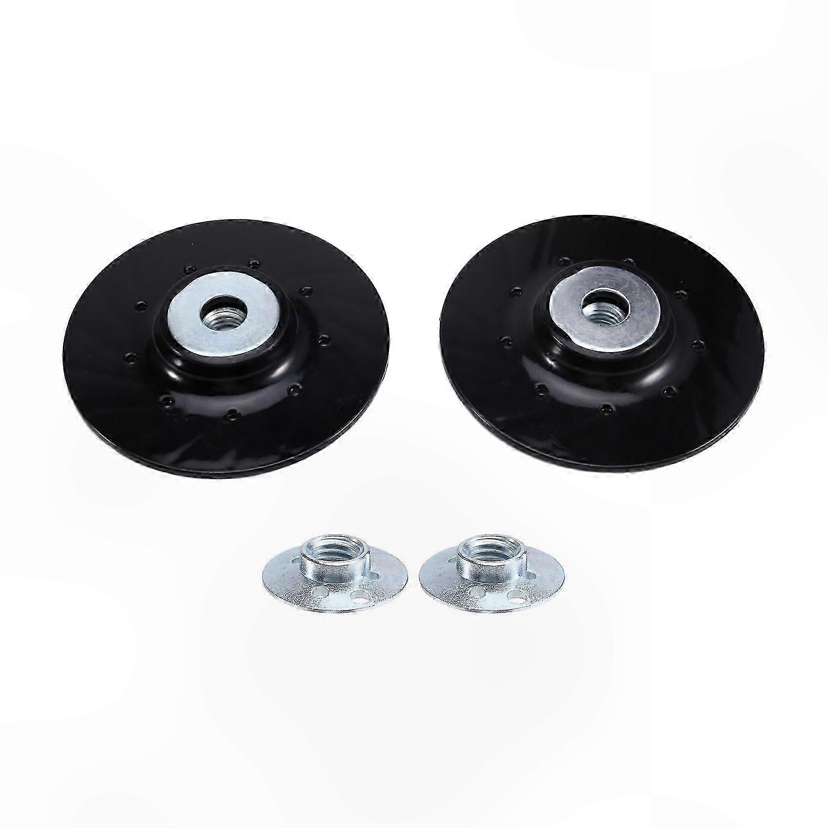 2PCS 4.5" Ribbed Backing Pad for Angle Grinder, 5/8"-11 Thread, Compatible with Multiple Brands