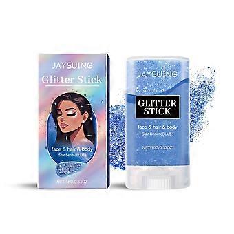 Pailletglitterstift (Blå), Fest, Dans, Optræden, Makeup, Ansigt, Krop, Kraveben, Highlighter og glans