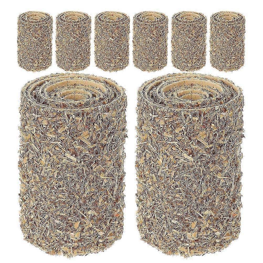 Grass Stack Model Mini Hay Blocks for Autumn Crafts 8Pcs Pieces