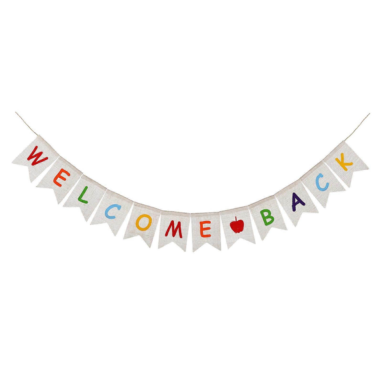 Welcome Back Banner School Backdrop Banner for Decorating