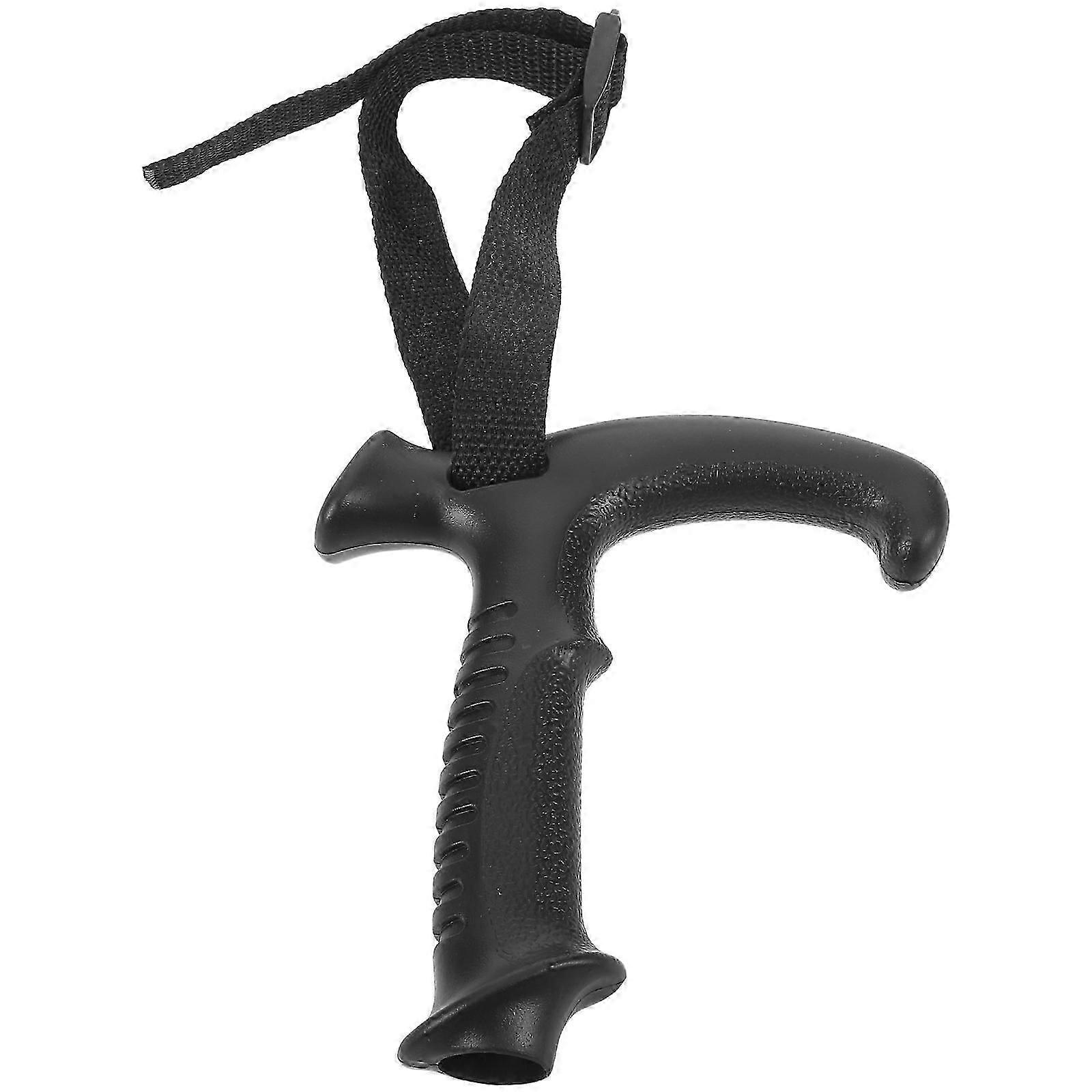 Trekking Pole Handle Grip Replacement for 4Pcs Black Plastic with Strap