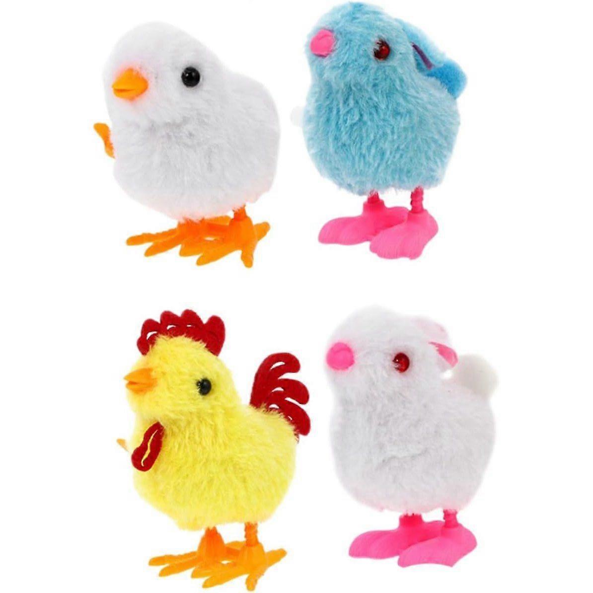 4pcs Walking Playthings Clockwork Wind-up Plastic