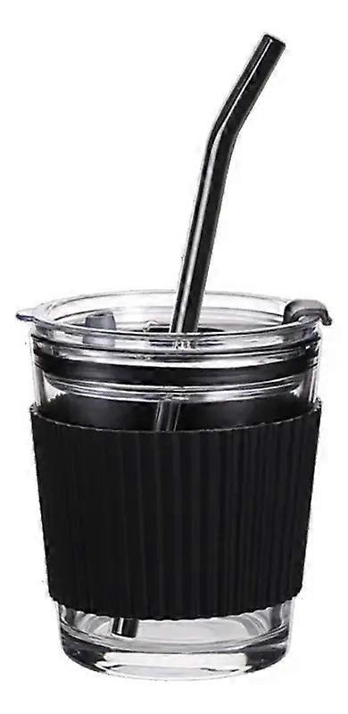 Coffee cup with straw