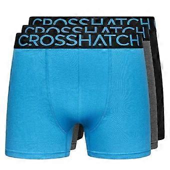 Crosshatch Mens Logo Boxer Shorts (Pack of 3)