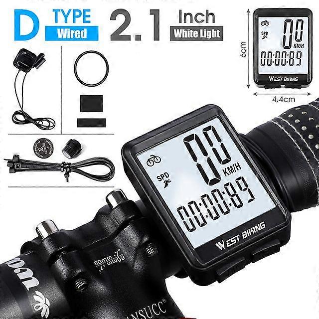 Wireless Wired Bike Computer Backlight Speedometer Odometer Rainproof Cycling Stopwatch MTB Road Bicycle Computer