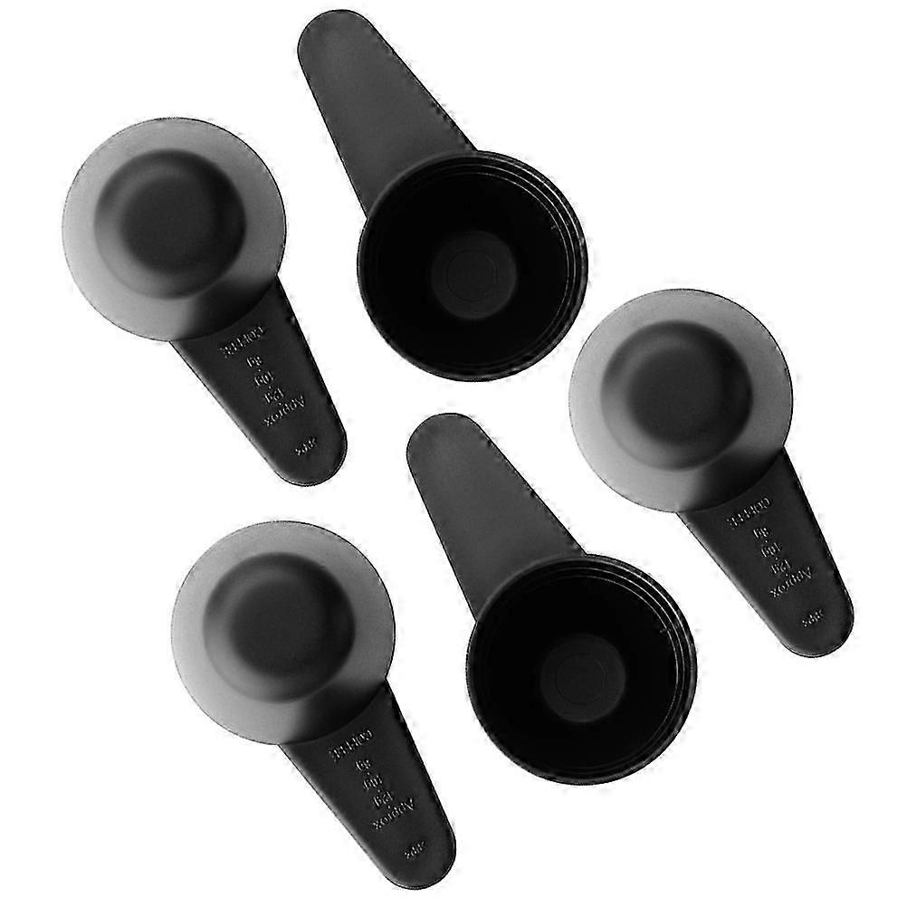 Black Coffee Scoops PP Plastic for Coffee Measuring 5Pcs Set