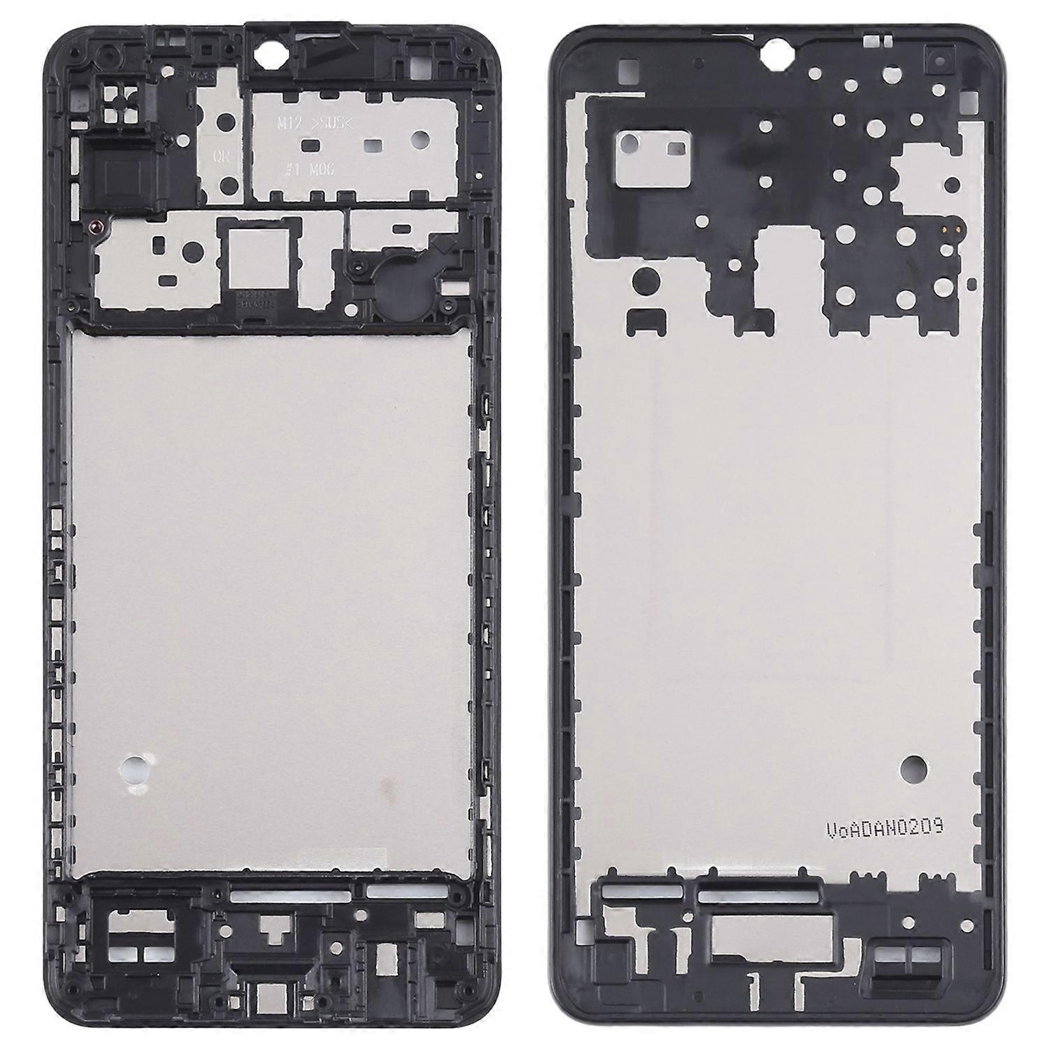 For Samsung Galaxy M12 Front Housing LCD Bezel Frame Repair Replacement Black