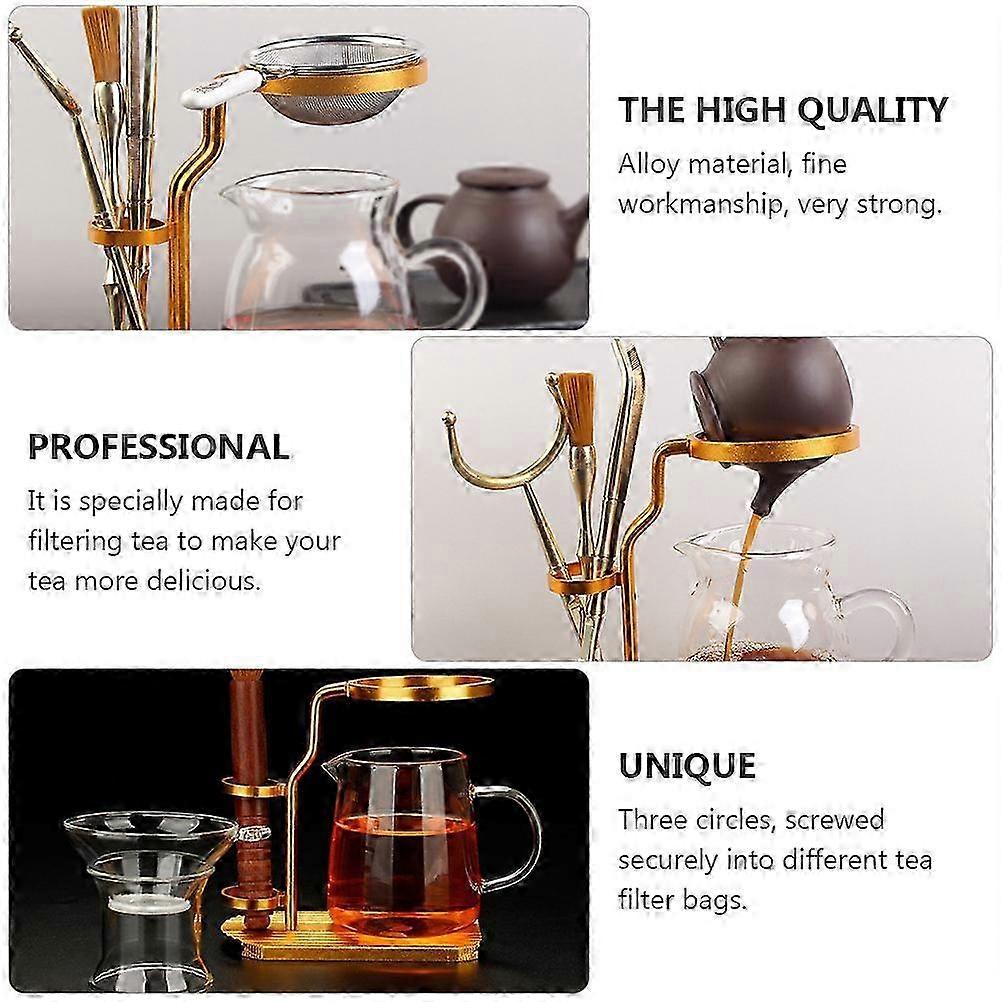 Alloy Tea Strainer Stand Practical Tea Filter Bag Bracket Tea Strainer Shelf