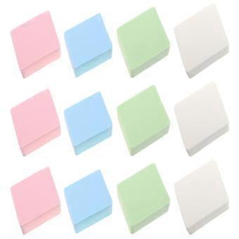 Household Face Puff Rhombic Powder Pads for Daily Use 12Pcs Portable Makeup Accessory
