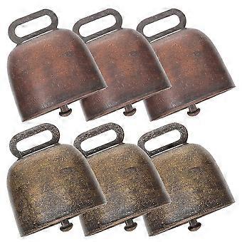 Copper Cow Bells for Animal Alarm Use 12Pcs Assorted Color Durable Bells