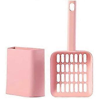 Cat Litter Shovel, Plastic Litter Shovels, Stand Cat Toilet Litter Shovel with Long Handle Easy to Clean -