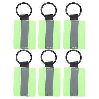 6 stuks Reflecterende Sleutelhanger Tags Reflecterende Rits Trekt Stijlvolle Hanger Sleutelhanger Reflectoren
