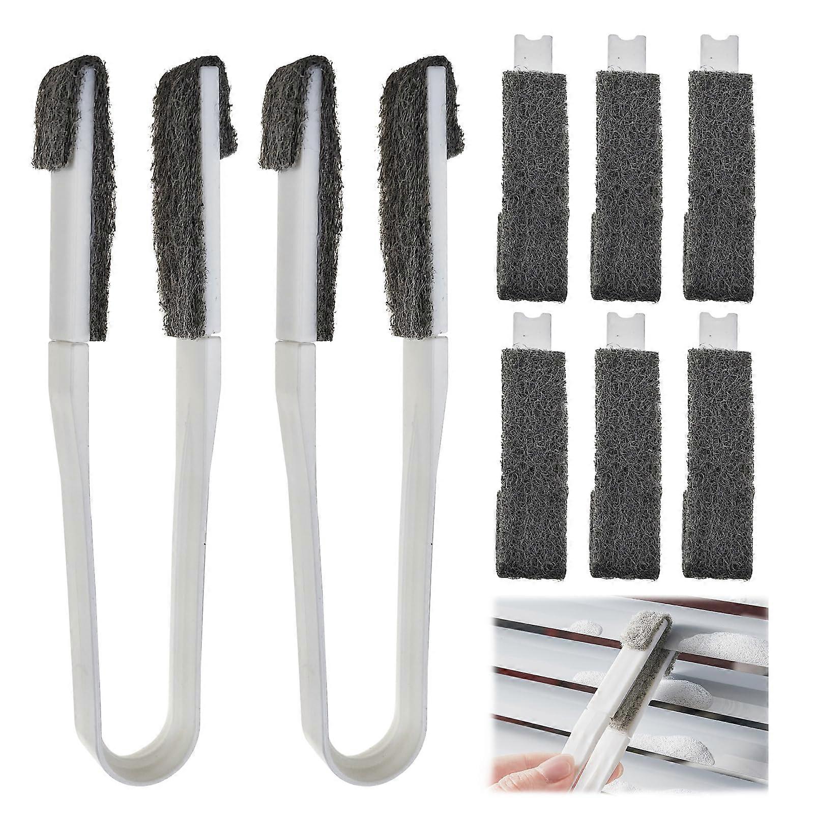 2 Pack Blind Cleaner with Replaceable Sponge Heads, Window Blind Duster Set for Fast MultiSurface Cleaning