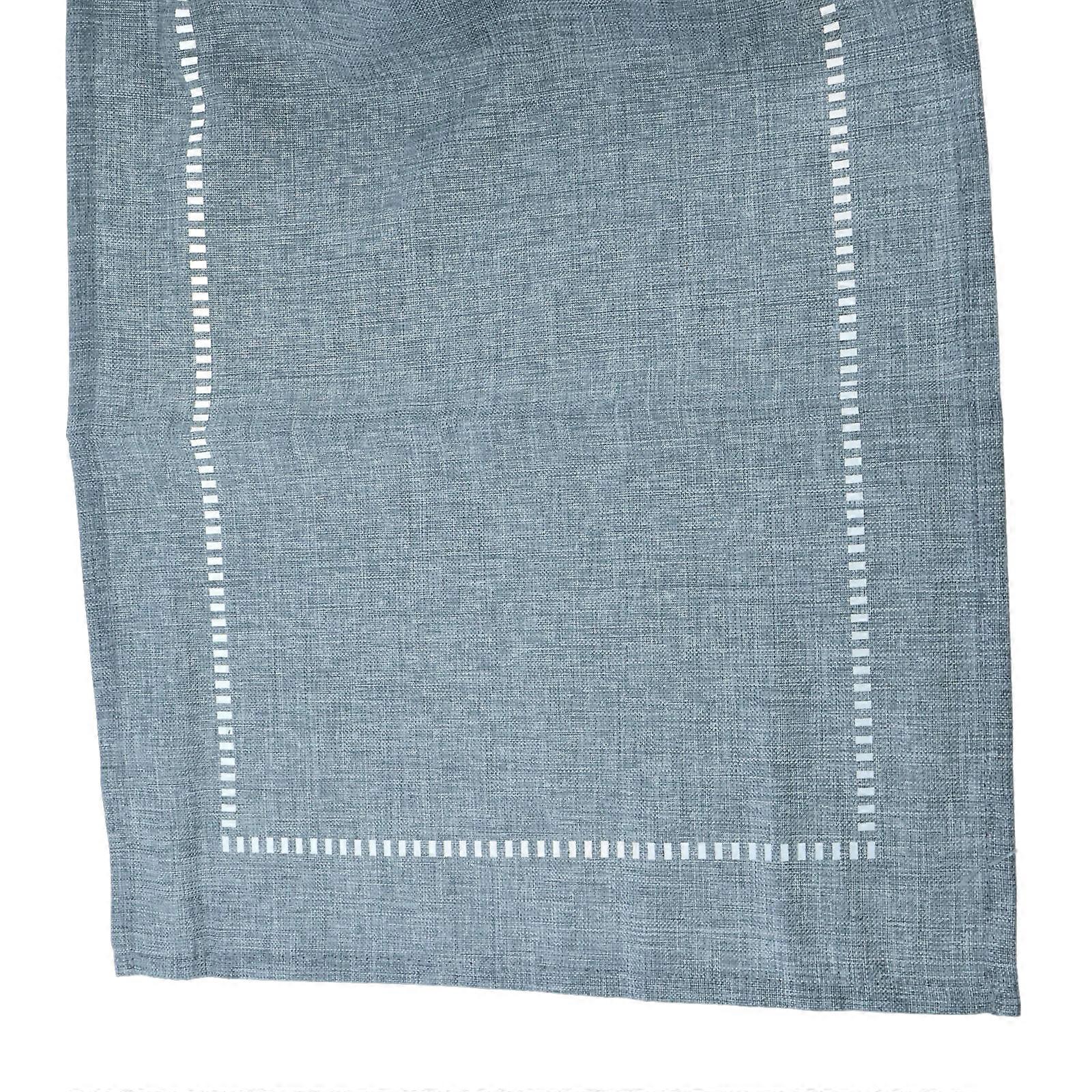 Spring-inspired Linen-look Table Runner, Modern Grey, Long Dining Table Decor