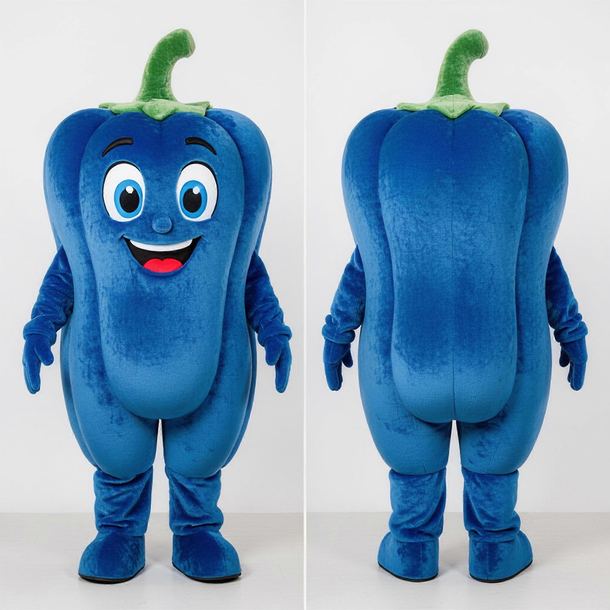 MASTICOT Vibrant Green Playful Pepper Mascot