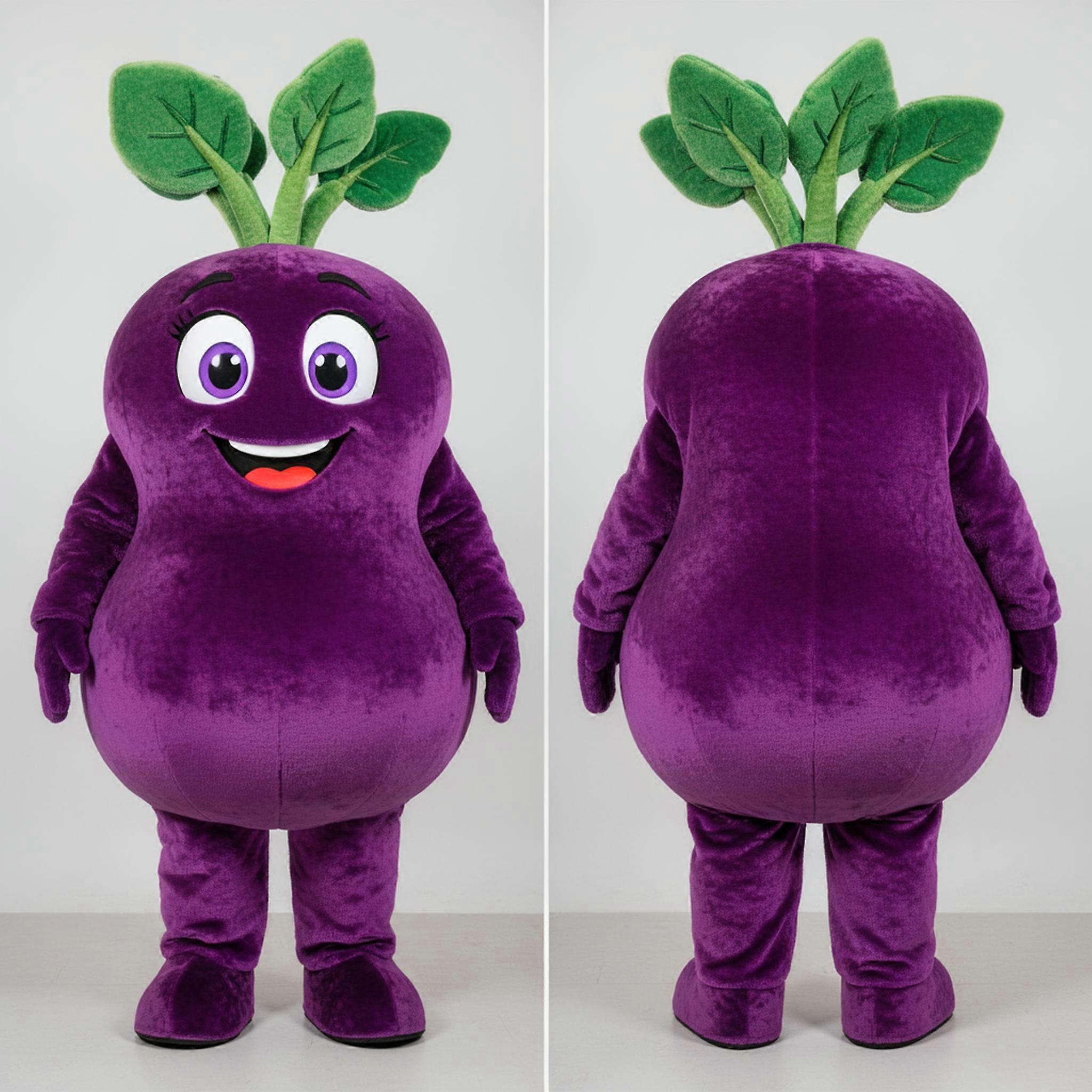 MASTICOT Velvety Violet Cartoon Beet Mascot