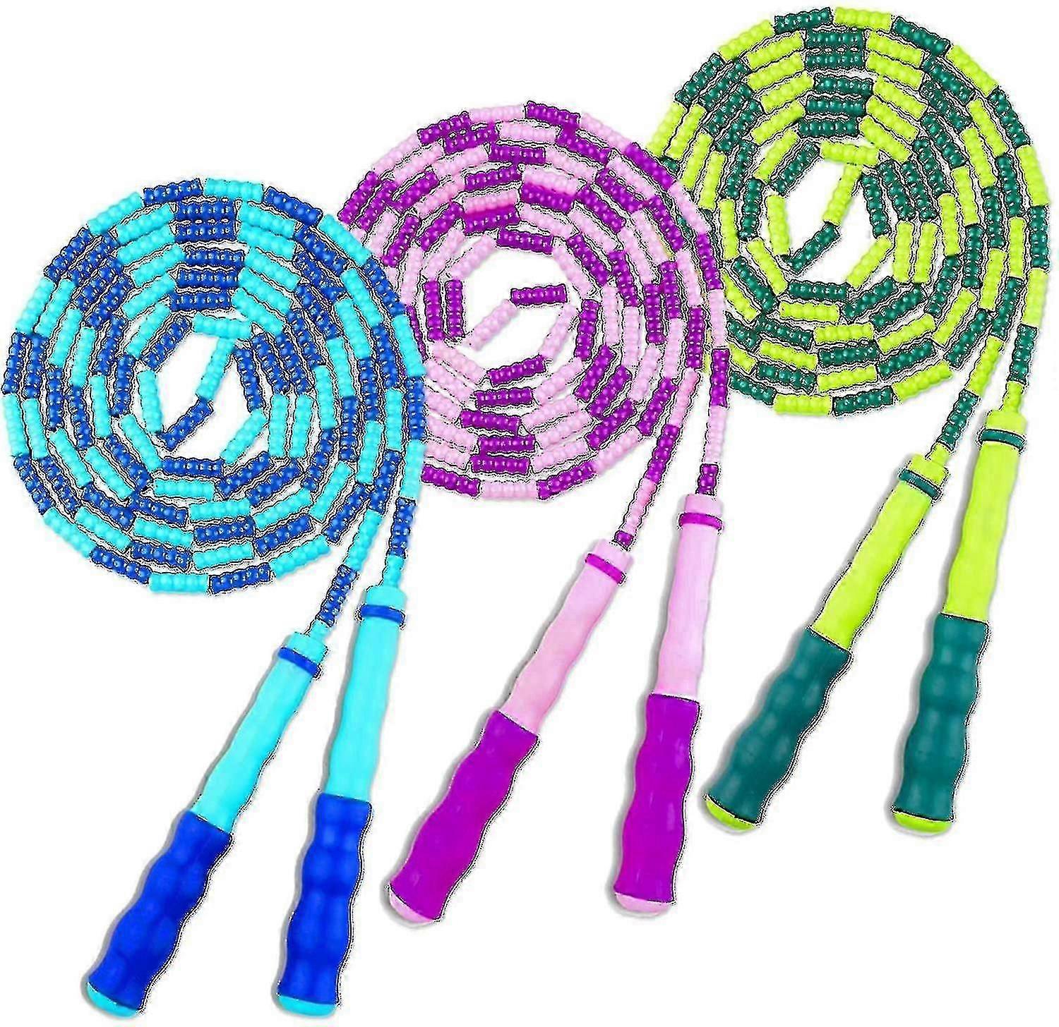 Premium Soft Beaded Jump Rope Adjustable Segmented Tangle-free for Skipping