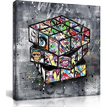 Wall-Art for  Street Graffiti Wall Art Abstracting Pop Art Modern Home Office Decor Jigsaw Puzzle HAA606
