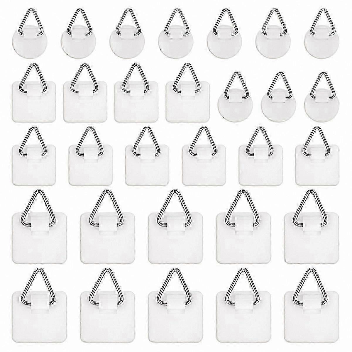 30 Pack Adhesive Picture Hanger Hooks