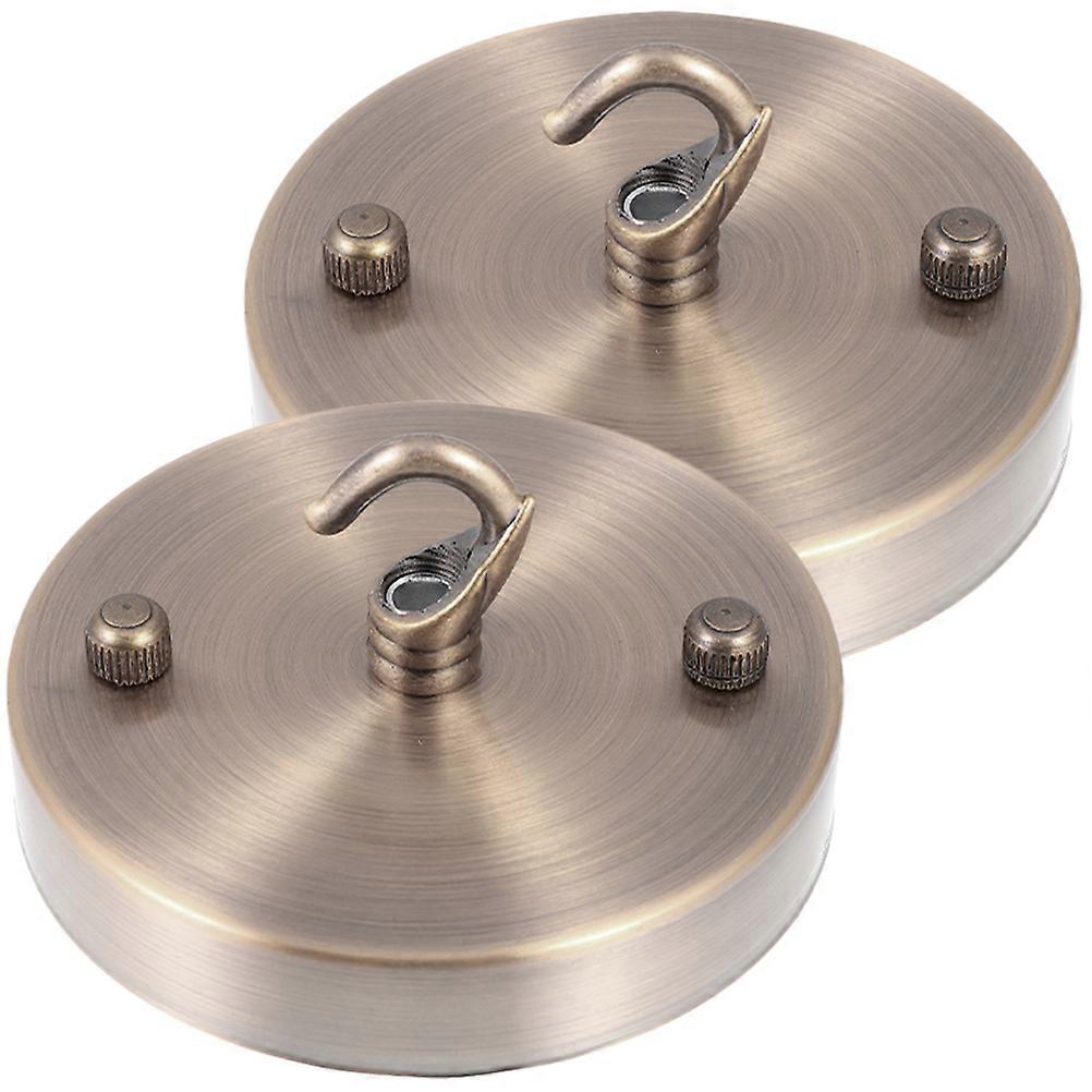 Hanging Hook Ceiling Cover Plate Golden for Light 2Pcs Canopy Accessory