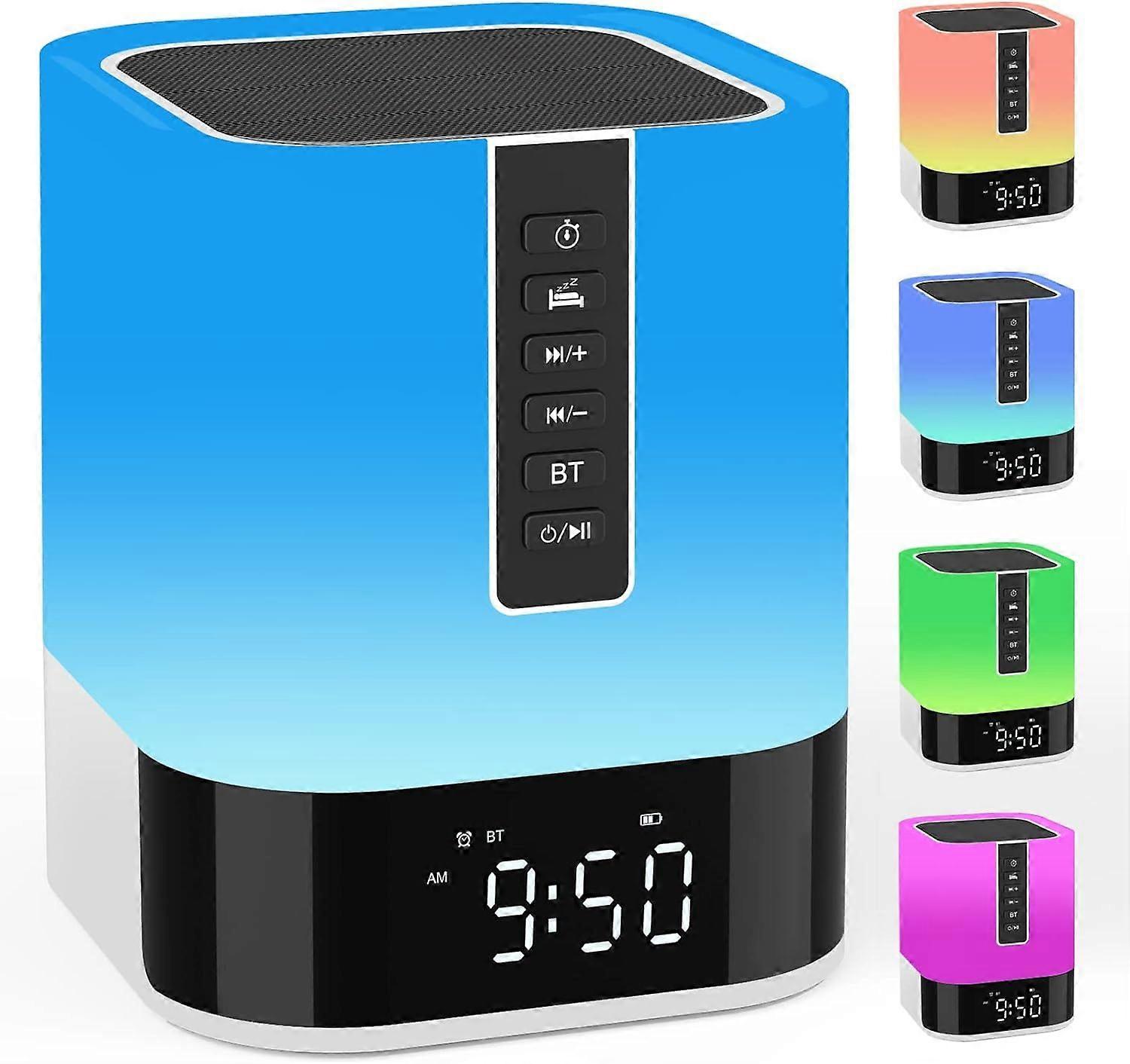 Touch-Sensitive LED Lamp Bluetooth Speaker Alarm Clock