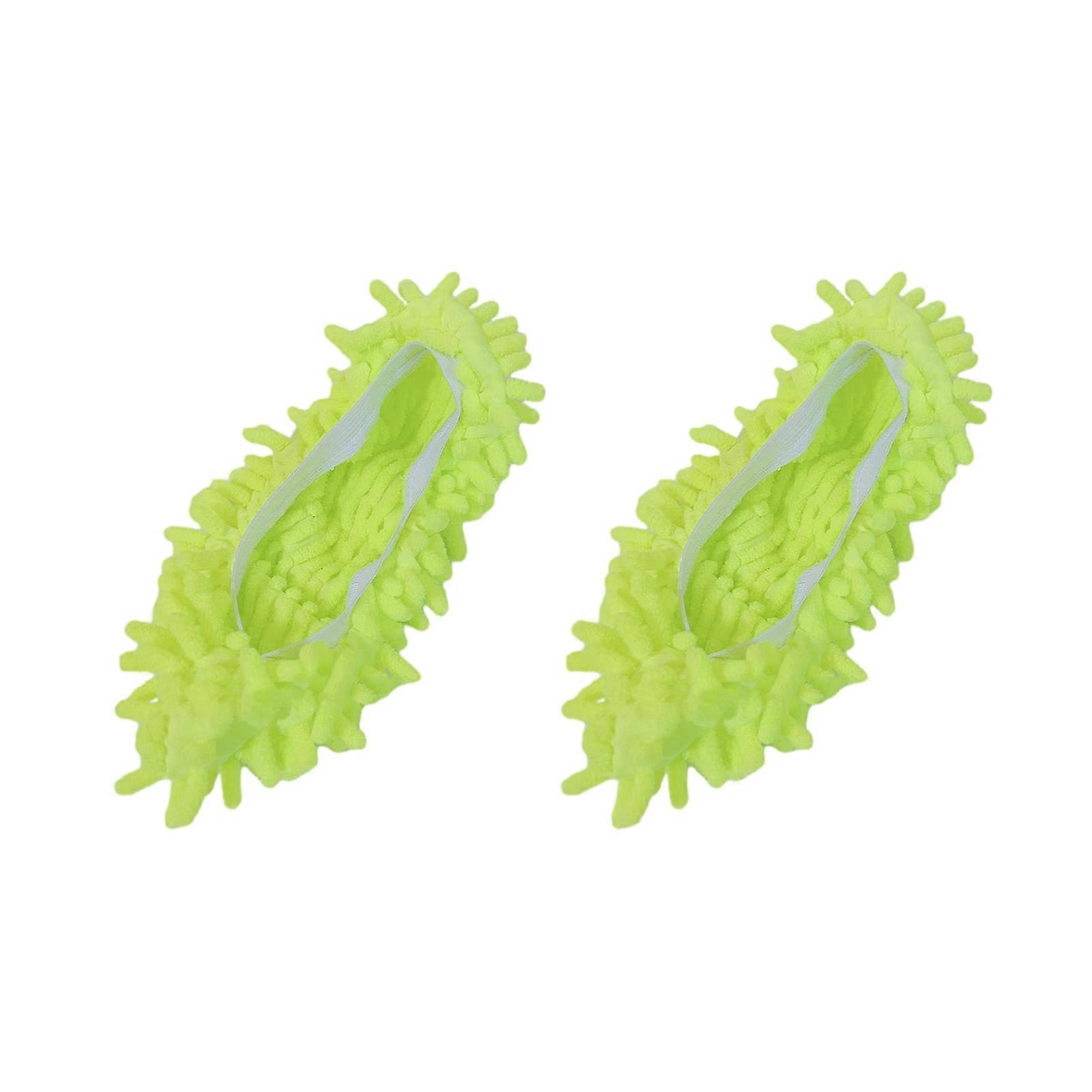 2Pcs Mop Slippers with Shoe Covers Soft Washable Reusable Multi Function Design