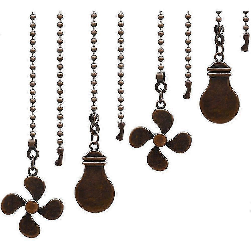 4Pcs Metal Fan & Light Pull Chain Set