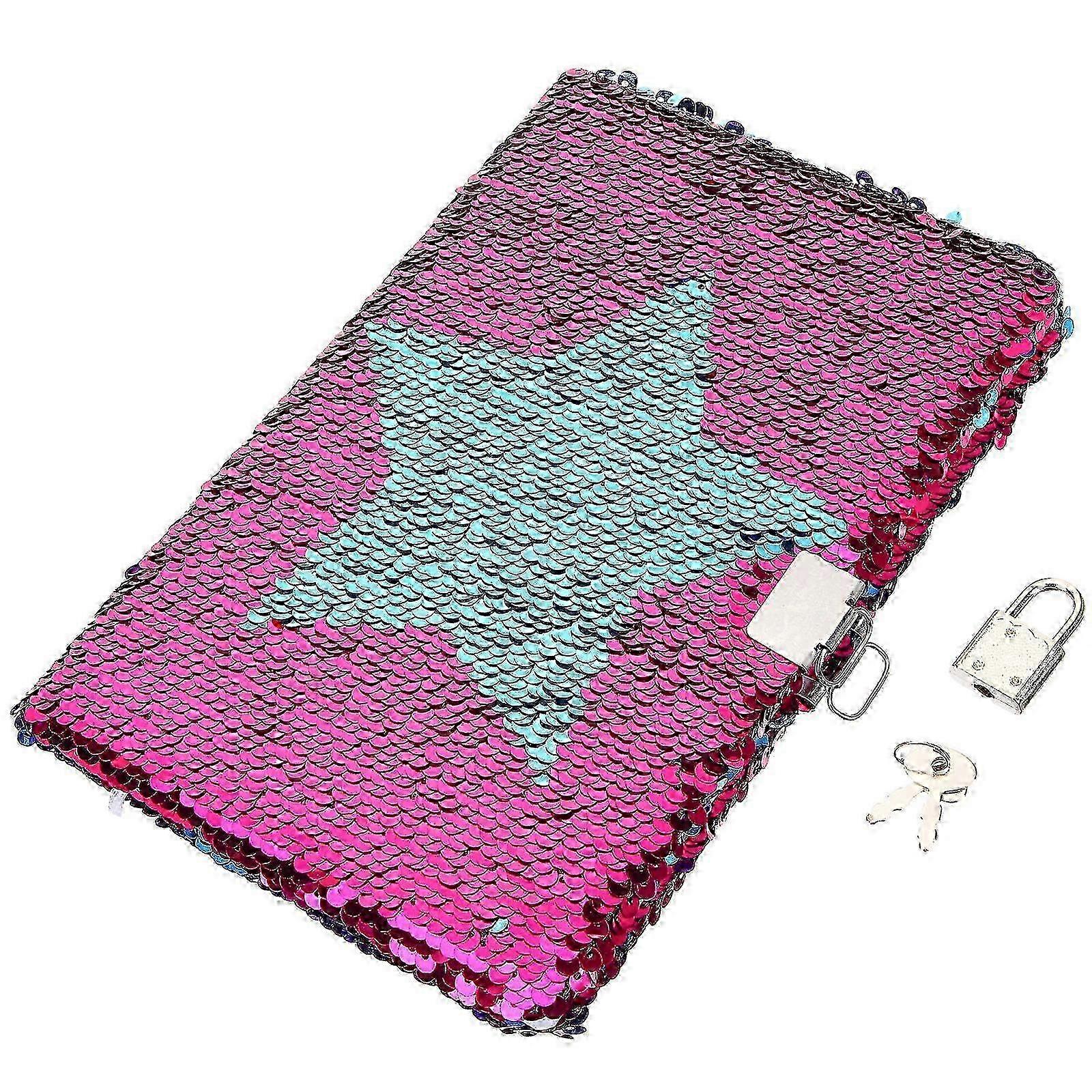 Star Sequin Flip Journal Rosy