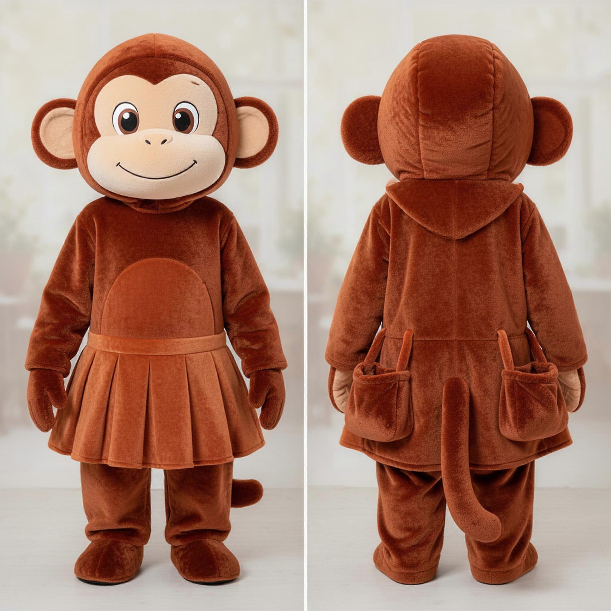 MASTICOT Rust Orange Gentle Monkey Mascot