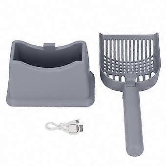 Pelle à litière électrique sans fil et silencieuse pour chat, rechargeable et portable, avec vibrations puissantes.