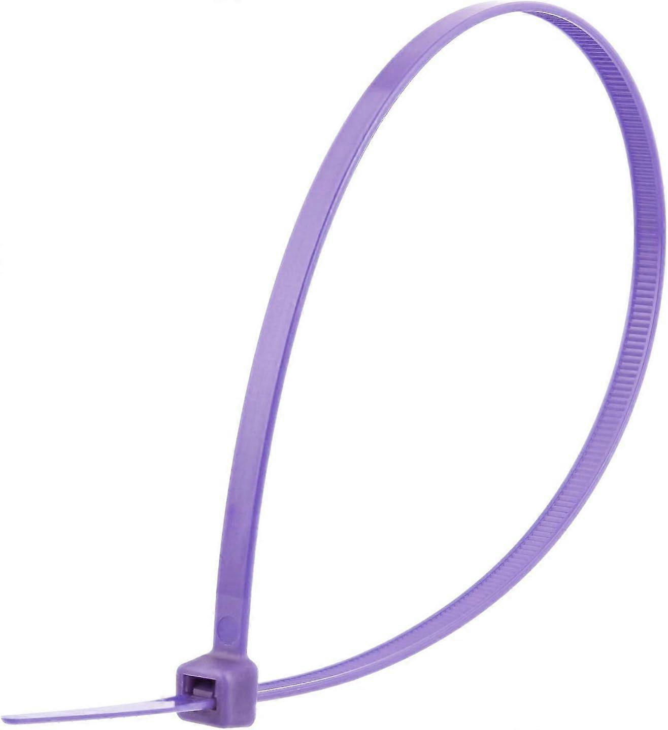 8" Nylon Cable Zip Ties Self-Locking Adjustable Plastic Ties Purple (100 Pack)