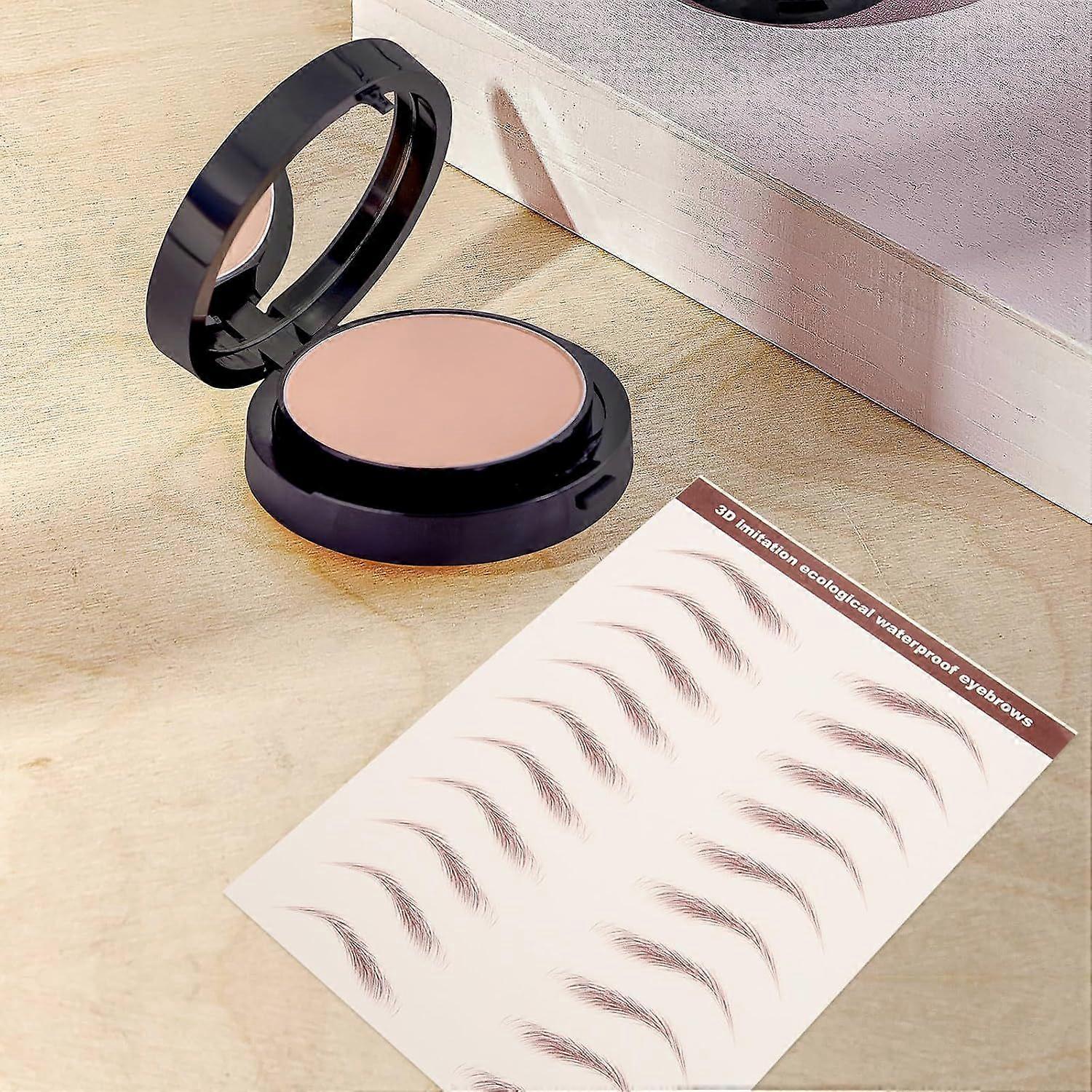 3 Sheets Eyebrow Sticker Light Brown Waterproof