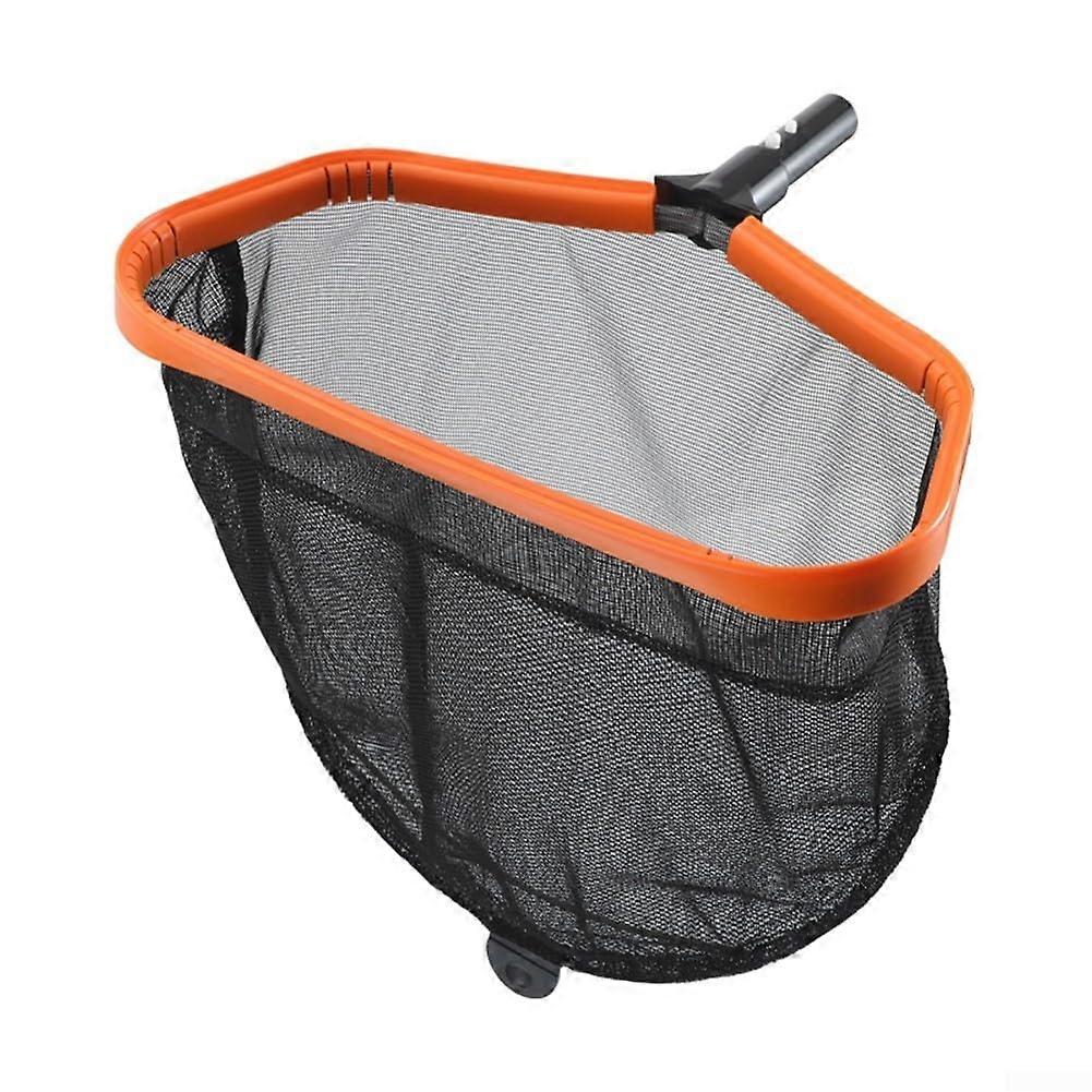 Pool Skimmer Net with Deep DoubleLayer Nylon Mesh, Large Capacity Leaf Rake for Pool Cleaning