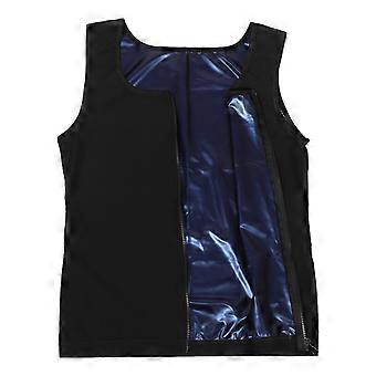 Male Fitness Sweat Top Zipper Design Vest for Running Gym Pack
