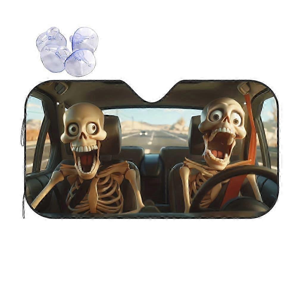 Demon Eye Printed Windshield Shade UV Resistant