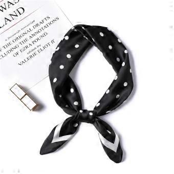 New imitation silk satin silk scarf fashion polka dot versatile square scarf women's professional scarf spring and summer scarf