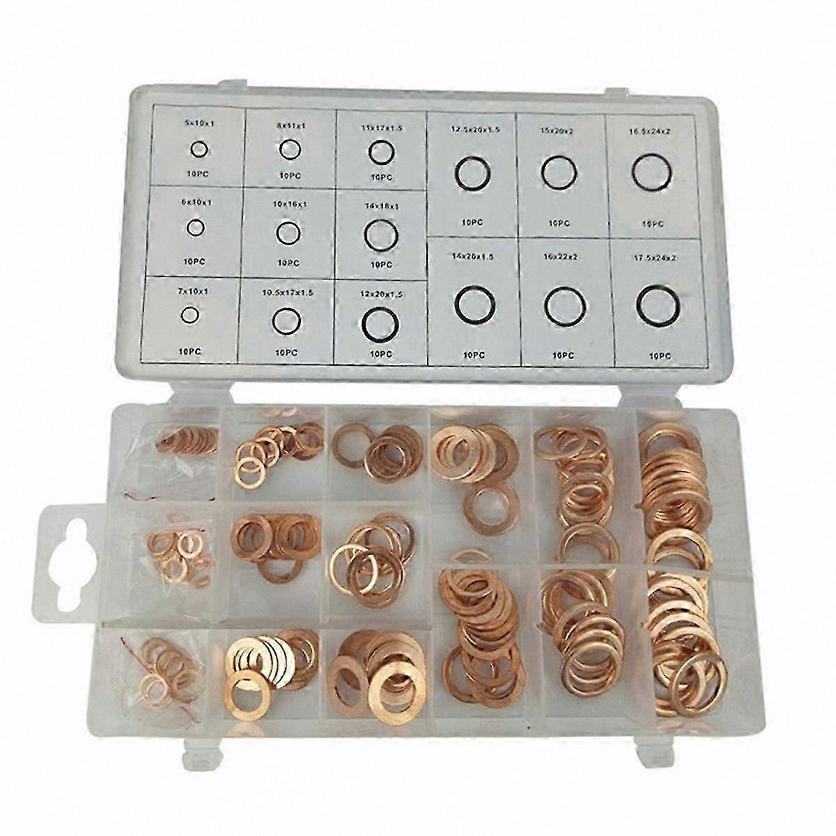 150 Pcs Copper O-Ring Seal Kit