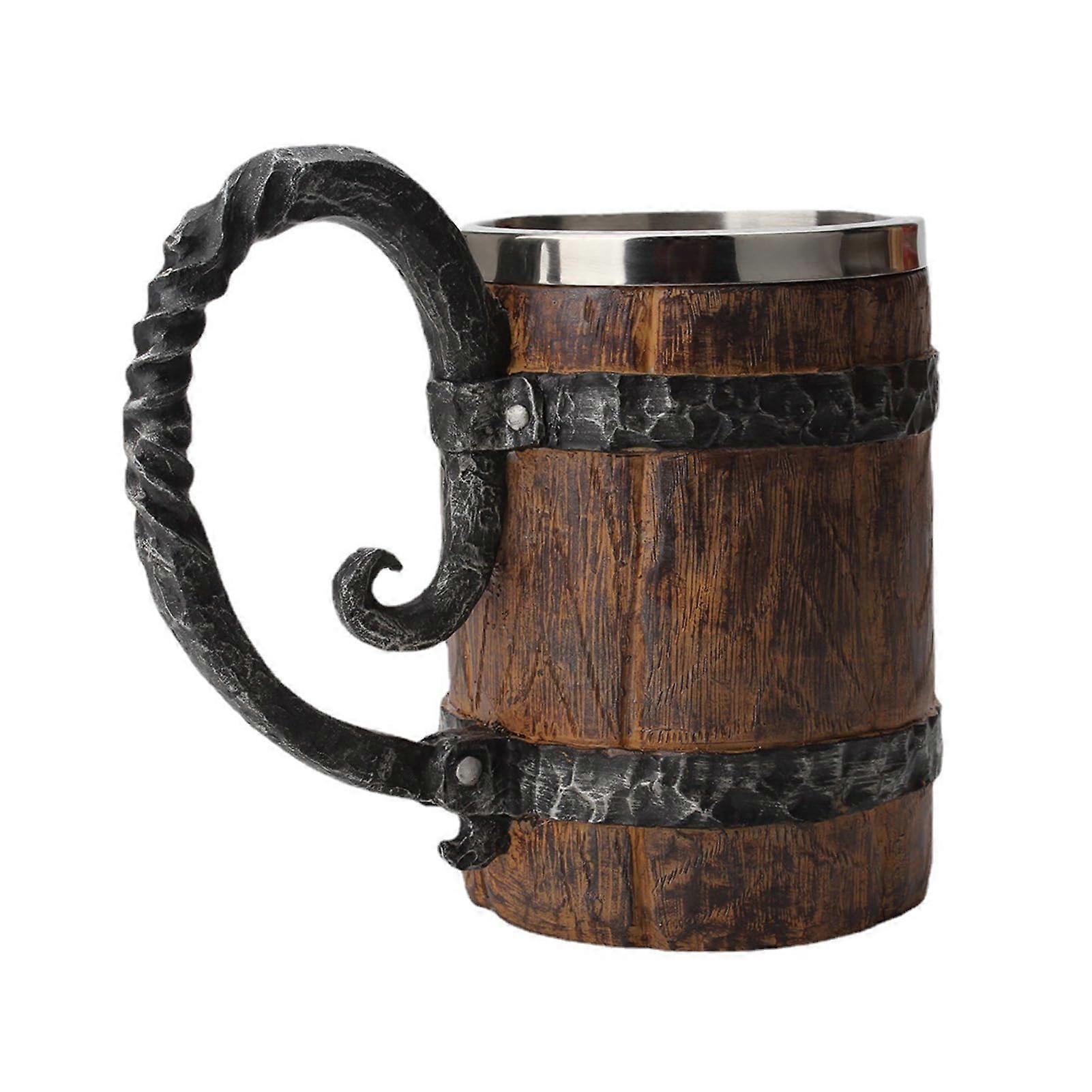 Rustic Double-Wall Stainless Beer Mug