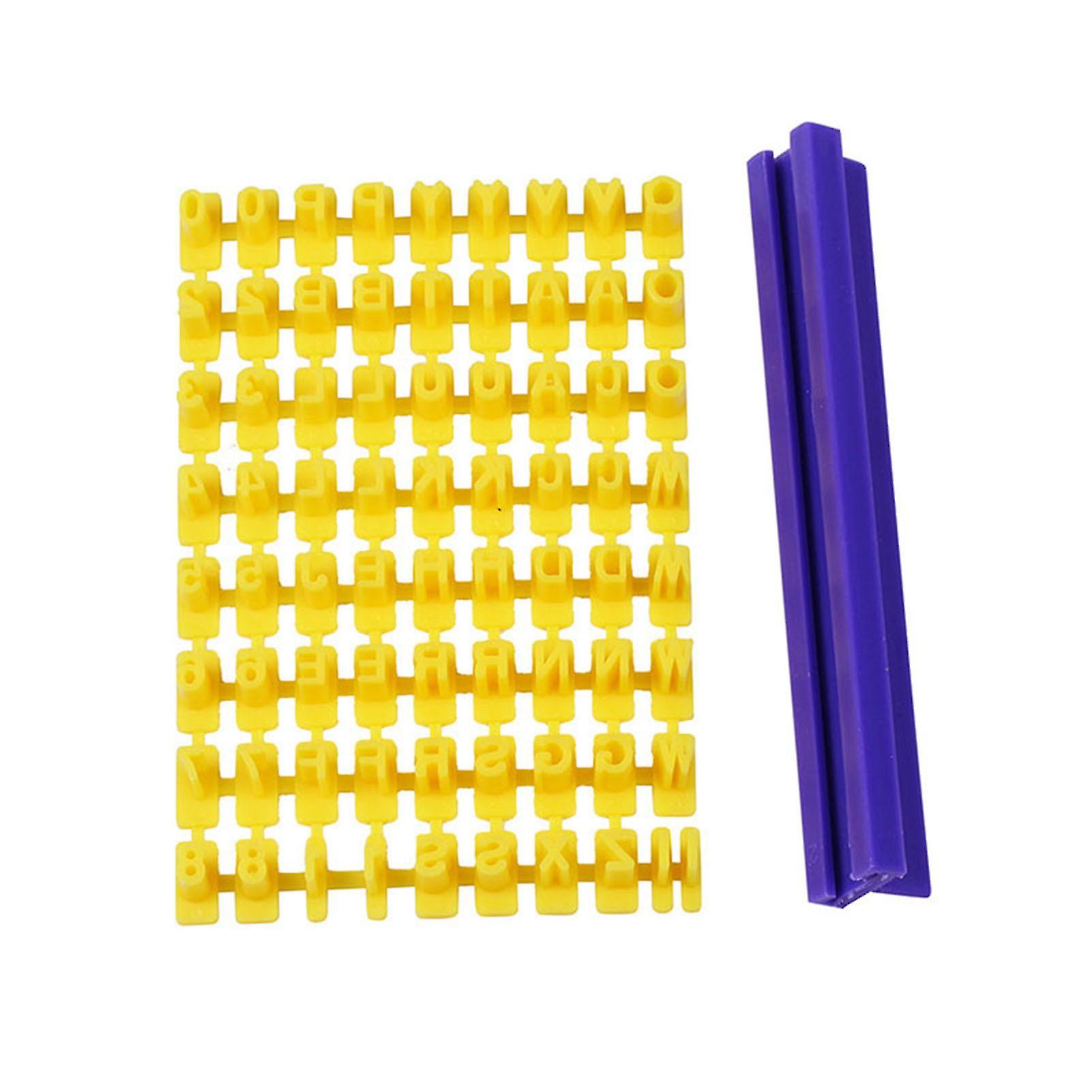 Self-Organized Uppercase Letters Numbers Cake Stamp Press Cookie Stamp Impress Alphabet Letters Cake