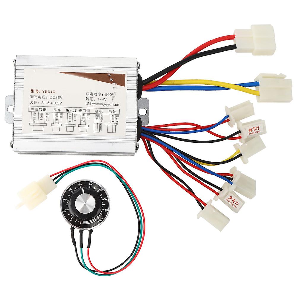 Brush Controller Fixed Speed Knob Switch Rotary Replacement for E-Bike Scooter36V 500W