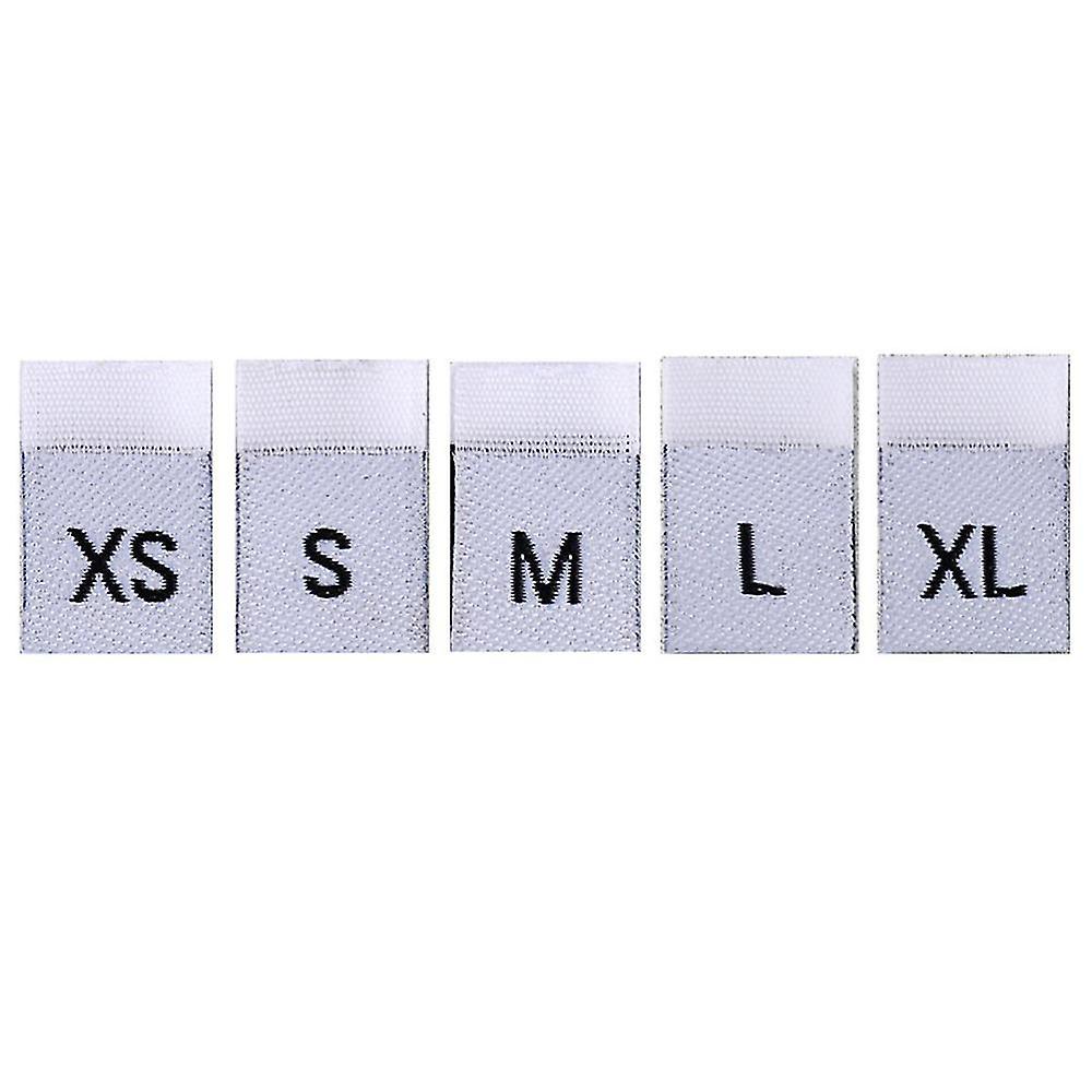 500pcs Clothes Size Labels Folded Cloth Labels General Woven Size Mark Practical Clothing Size Labels For Store Home Use White