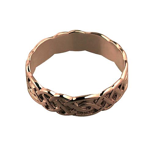 9ct Rose Gold 6mm Celtic Wedding Ring Size Z