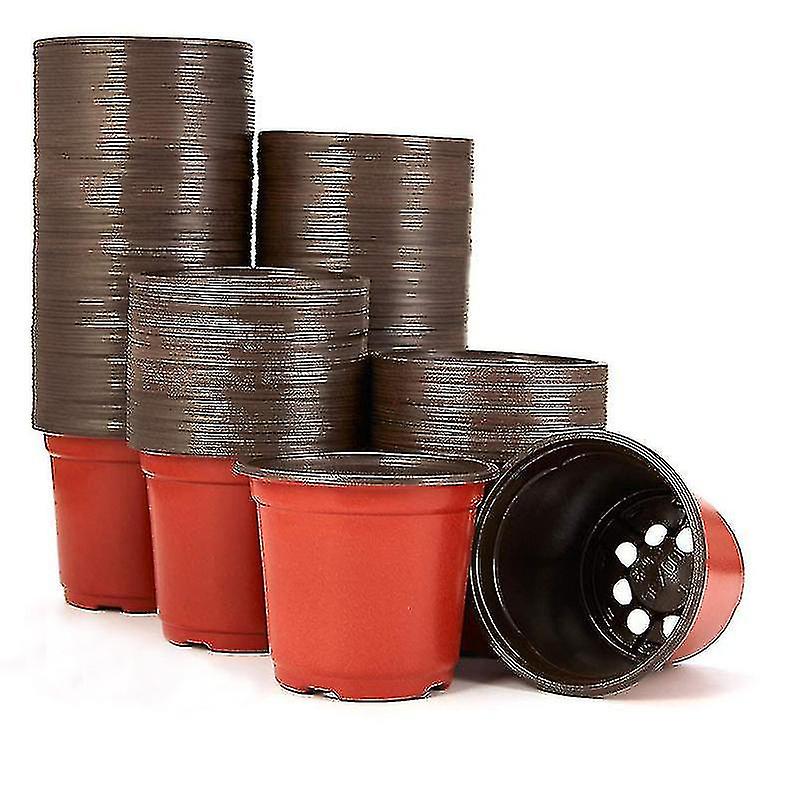 100pcs Plástico Planta Viveiro Potes Mudando Recipiente de Plantas de Flores e Sementes De Partida Potes Reutilizáveis, 4 Polegadas