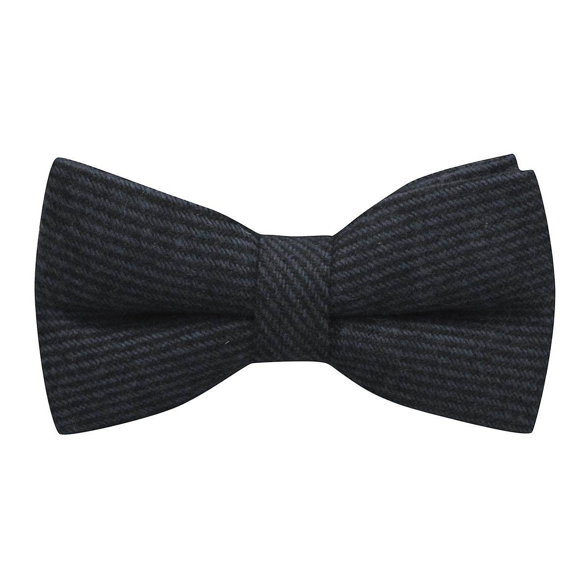 Prussian Blue &amp; Grey Sharkskin Bow Tie