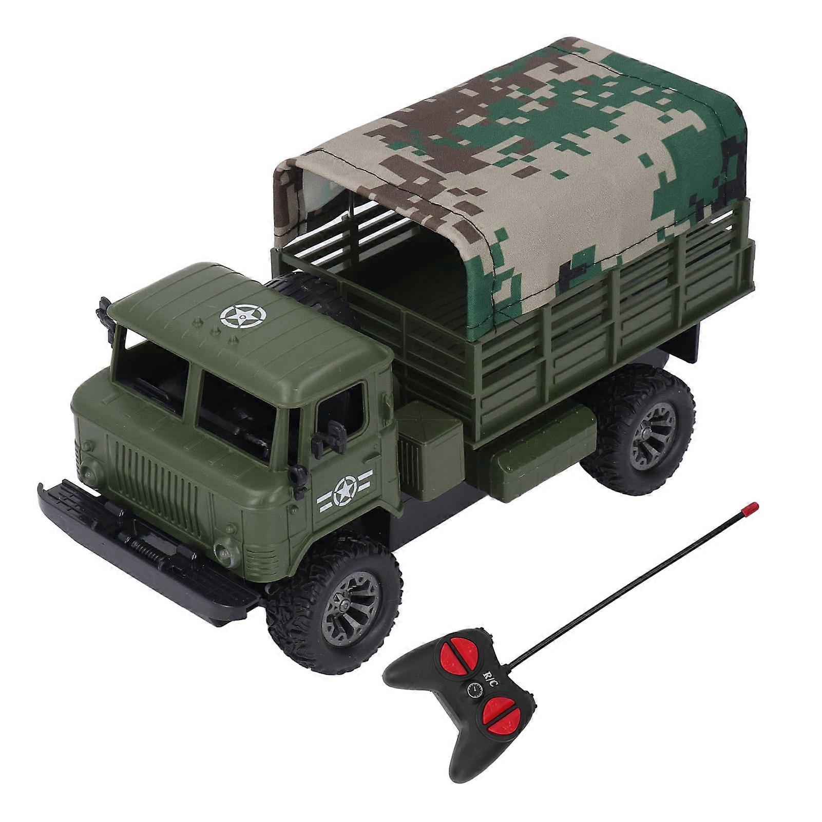 RC شاحنة عسكرية 4 قنوات قابلة للفصل خيمة التحكم عن بعد شاحنة عسكرية مع ضوء للأطفال الذين تزيد أعمارهم عن 6 سنوات OD الأخضر