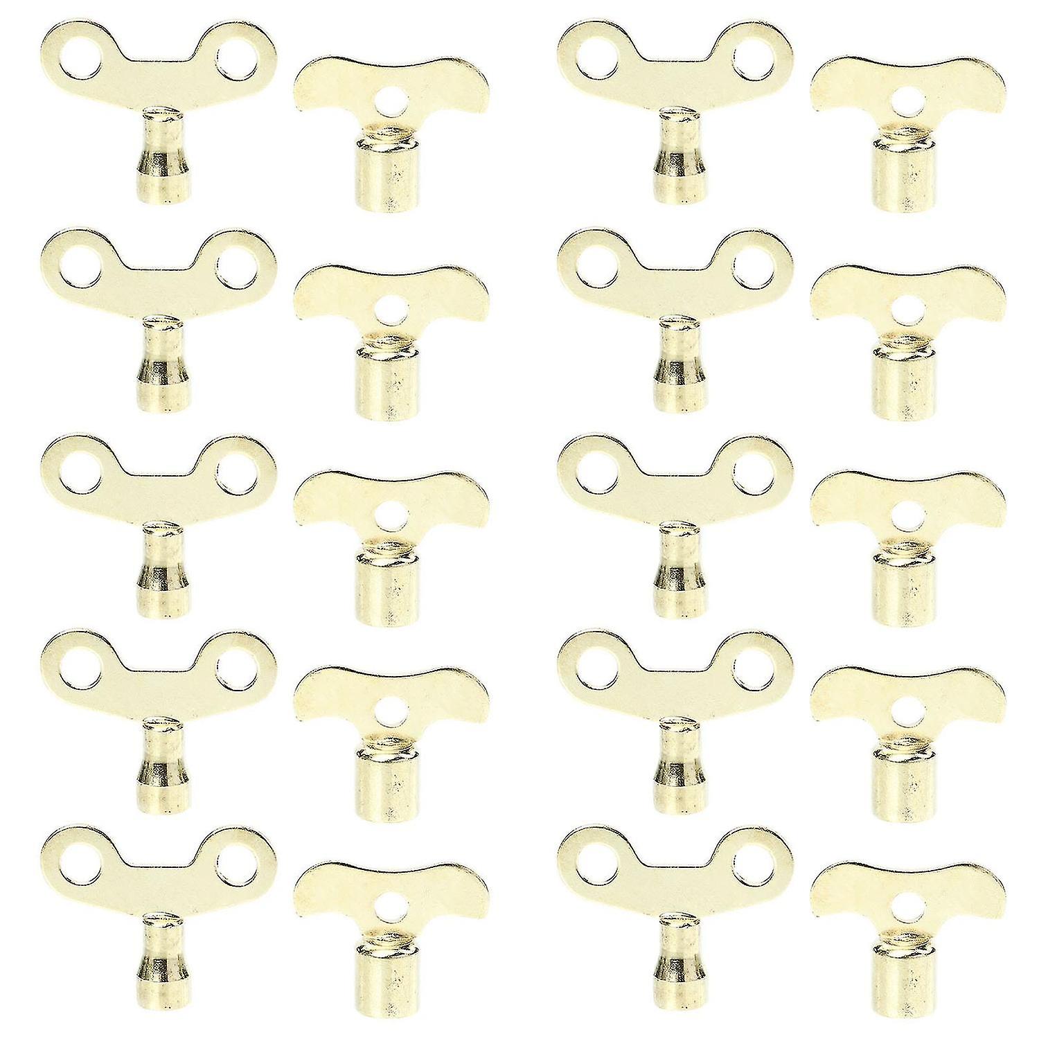 20pcs Valves Key Durable Iron Air Valves Key Radiator Valves Switch Key Radiator Vent Key