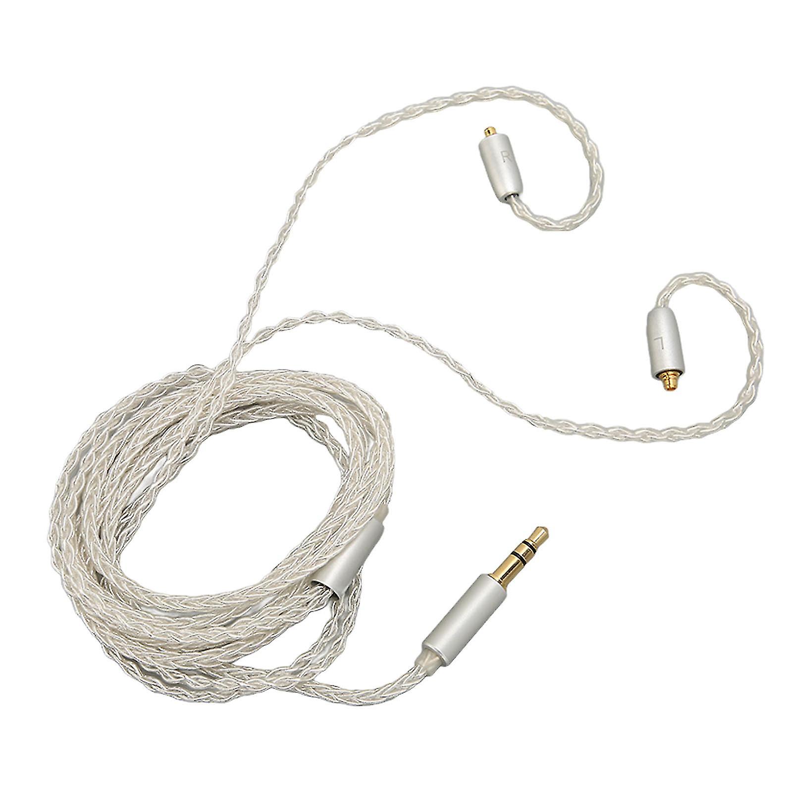 Replacement Headphone Wire: Silver-Plated Copper with 8-Strand Braid for SE215/SE315/UE900