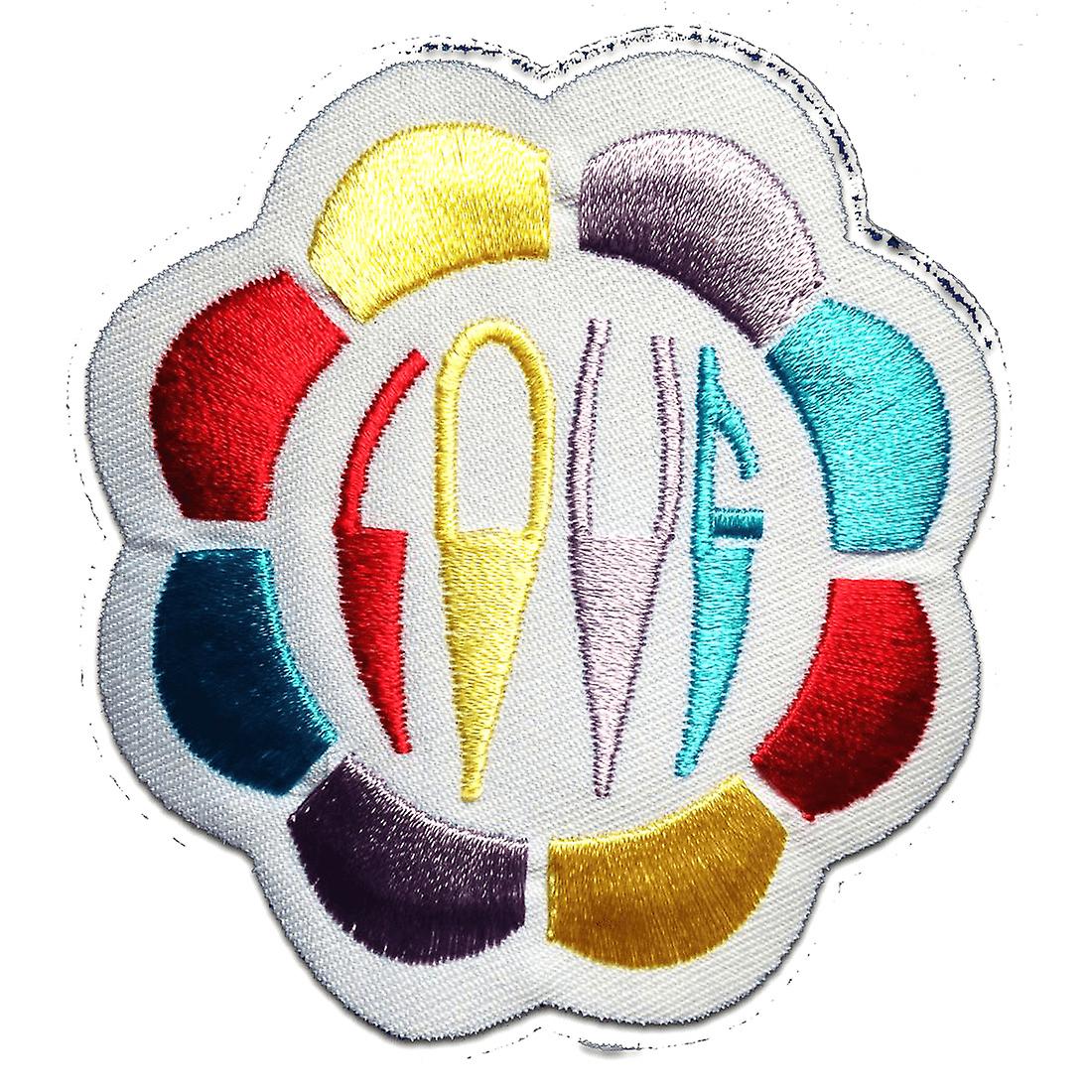 Patch / iron-on patch - LOVE love - colorful - Ø8.8 - Appliques patch iron-on