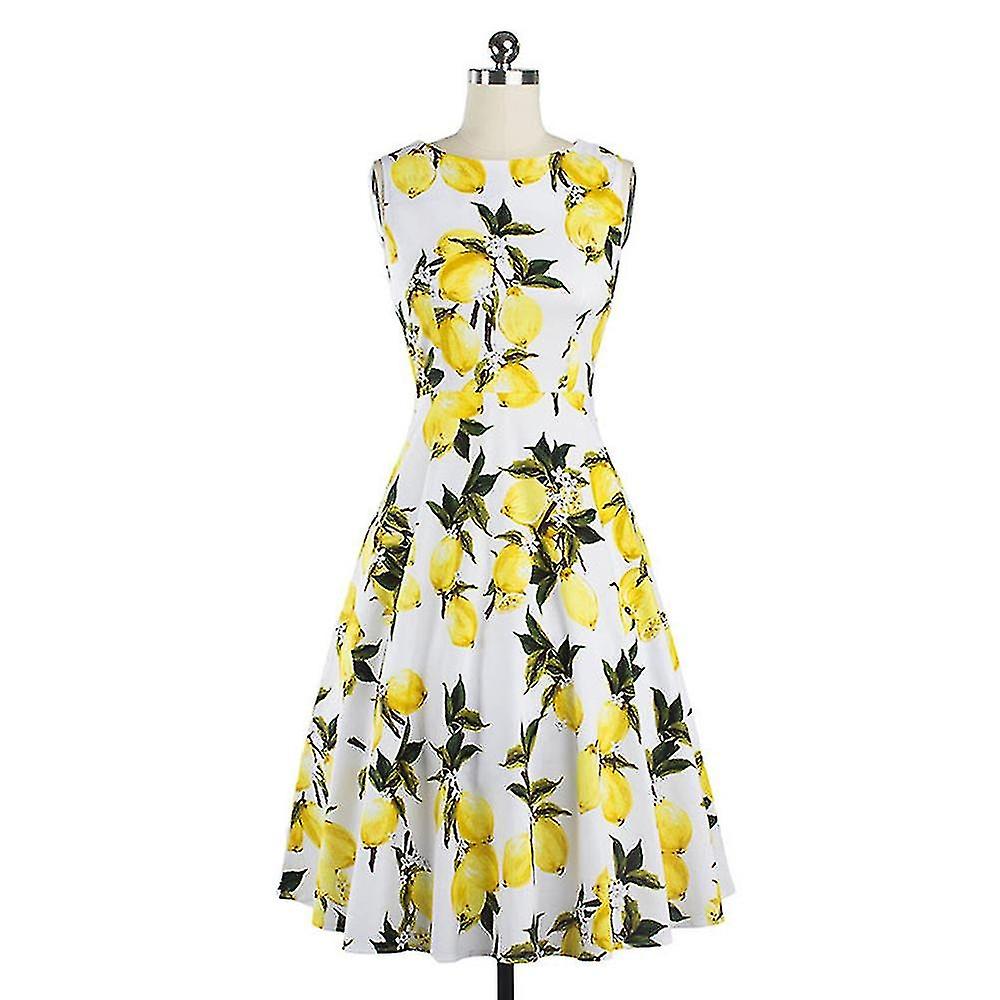 Sukienka cytrynowa bez rękawówcytryna jest modna.