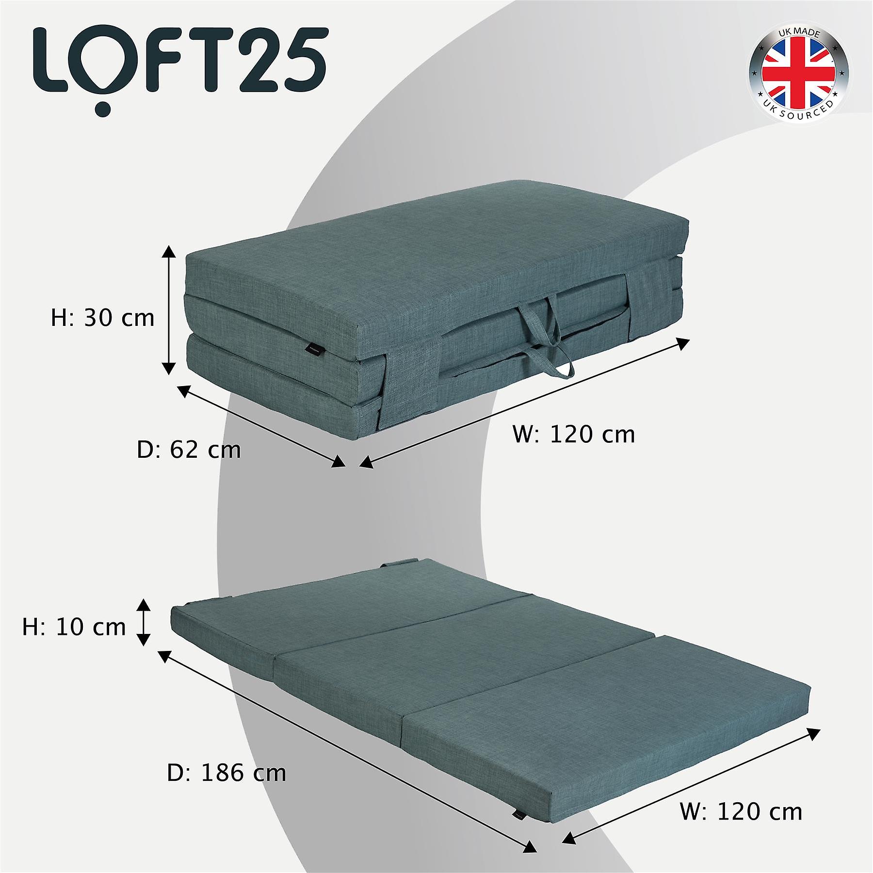 Duckegg Fold Out Guest Mattress Foam Bed Double Size Futon Z bed